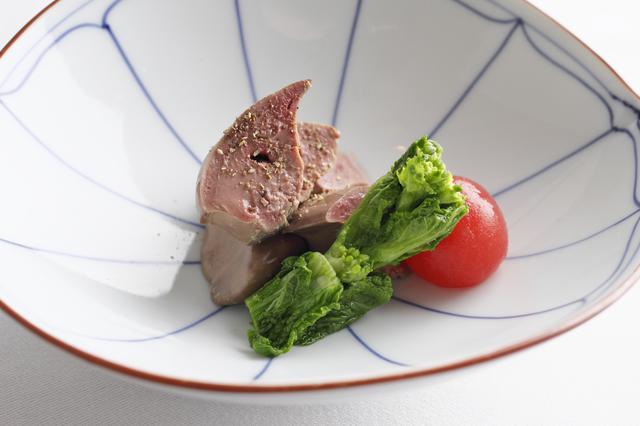 画像: 「地鶏肝うま煮 山椒 剥きトマト」