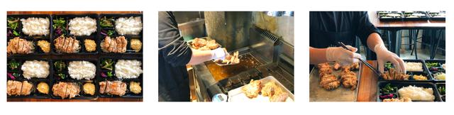 画像: 配達するお弁当の一礼。直営店の厨房を活用し、栄養バランスに配慮したお弁当を用意する