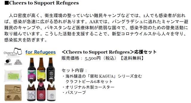 画像1: 支援先によって2セットから選べる「Cheers to Support」