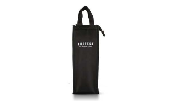画像: エノテカオリジナルワインバッグ 1本用 黒 高さ370mm×幅135mm×奥行130mm 価格:1500円(税別)