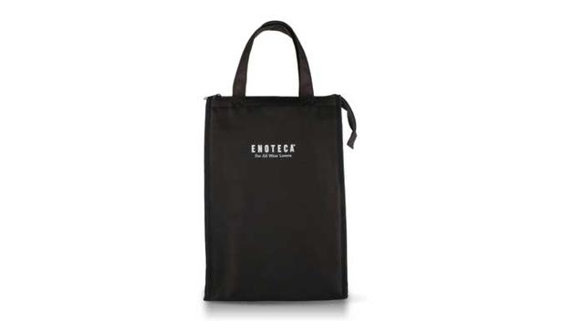 画像: エノテカオリジナルワインバッグ 2本用 黒 高さ370mm×幅250mm×奥行160mm 価格:1800円(税別)