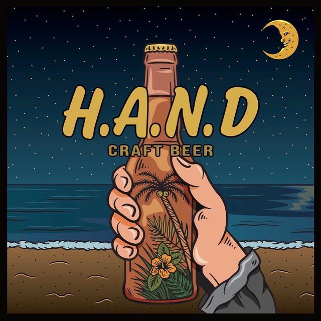画像: H.A.N.DのラベルはイラストレーターのBARTHDAYWORKSが描いた。夜のビーチの落ち着いた空気感を醸し出している