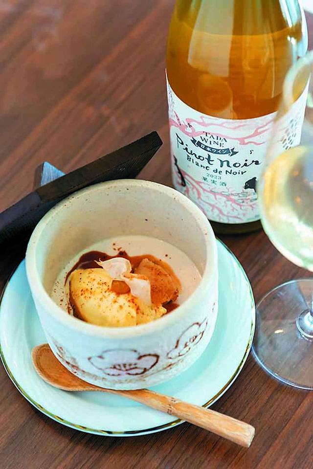 画像: 「ソバの実のブランマンジェとソバの実と中富良野法螺吹のアイス」580円