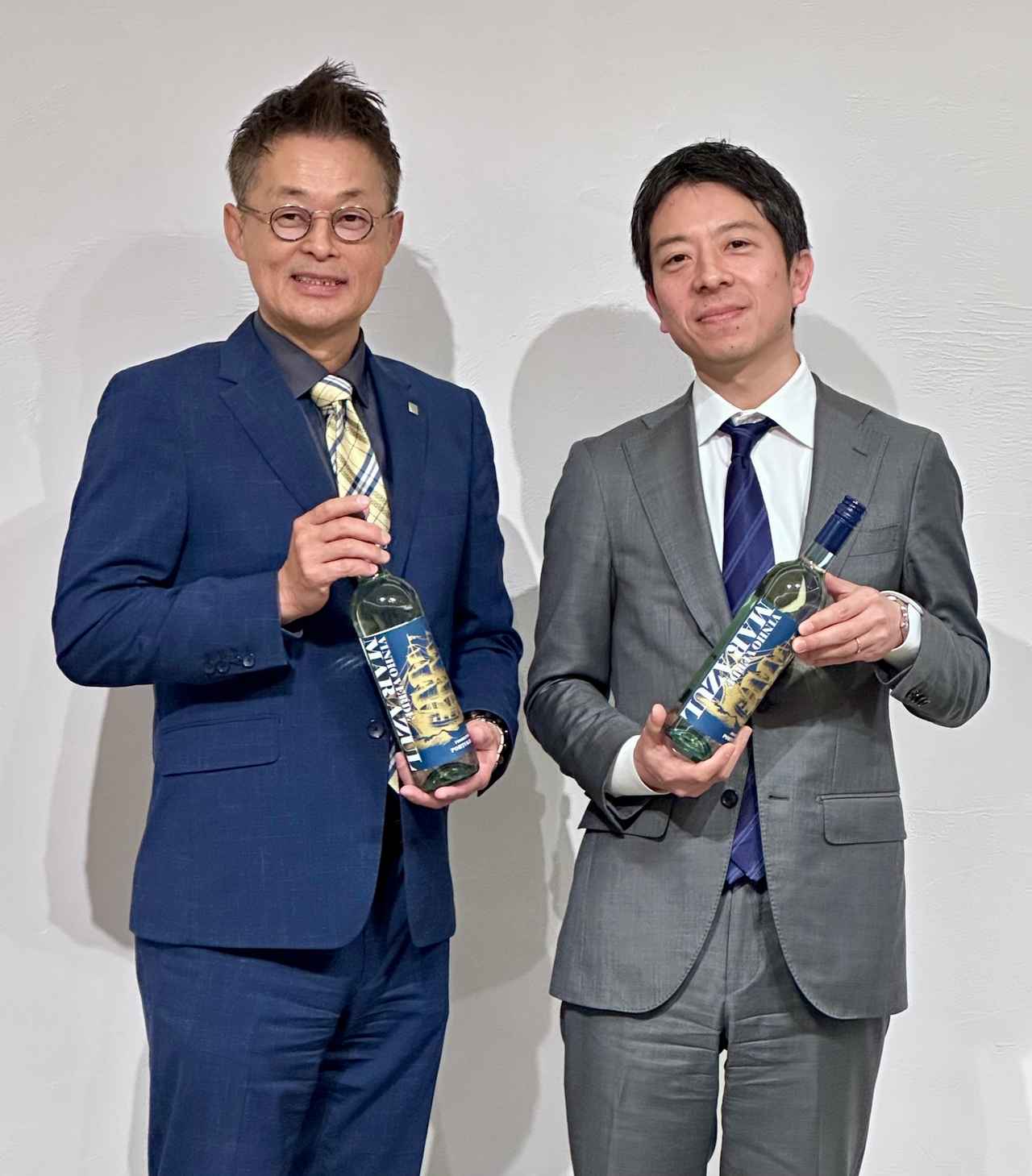 画像: 「株式会社プレコフーズ」取締役の岡本哲也氏、「ワインキュレーション株式会社」営業部長の橋本隆三氏