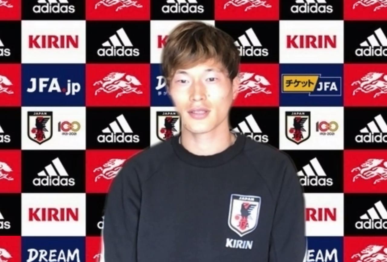 画像 : 1番目の画像 - 【写真】タジキスタン戦に向けて「もっと自分を出す」と話した古橋亨梧（写真◎スクリーンショット） - サッカーマガジンWEB