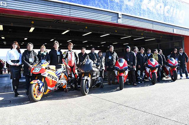 画像: 「RC213V-Sオーナーズ・ラン」参加者と先導の伊藤選手(左から5人目)