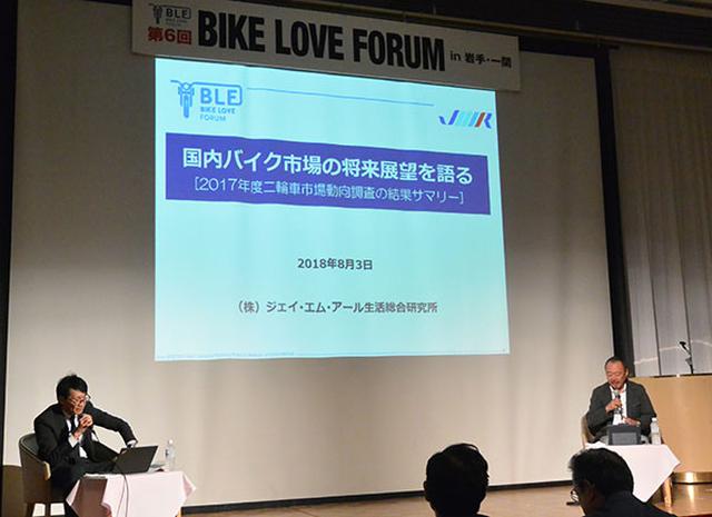 画像: 「国内バイク市場の将来展望を語る」をテーマにしたトーク対談(合田氏㊧と埜邑氏)