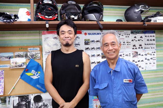画像: ヤングオート店長の五十嵐雅哉さん(左)と、父親で同店代表の忠雄さん