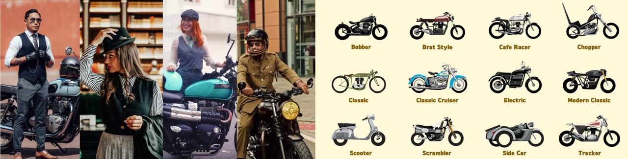 画像: DGRに集うライダーの装いと愛車の例。モダンクラシックを中心に、幅広い車種を目にすることができるのも魅力だ