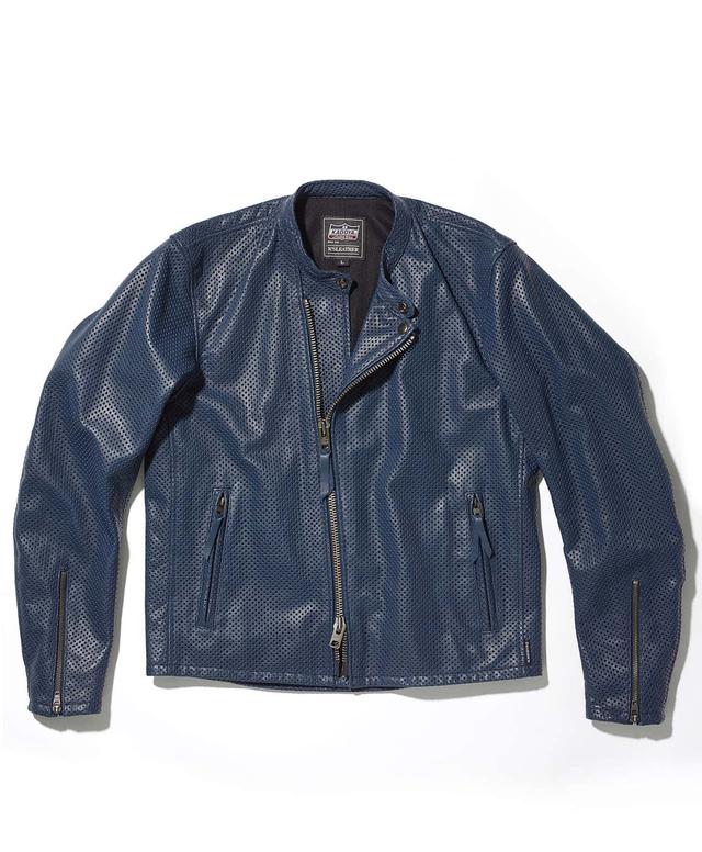 画像: カドヤ レザージャケットパンチング 黒/ネイビー S~4L 4万9500円~