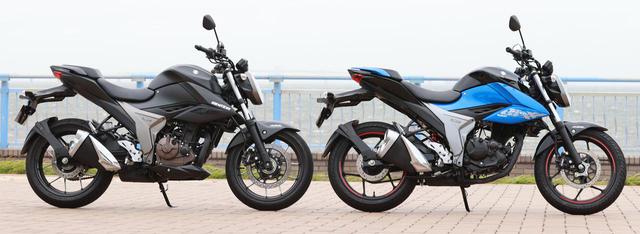 画像: 左がジクサー250。右がジクサー150。