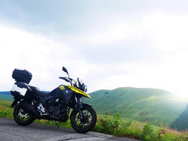 画像1: Vストローム250の純正パニアにバイクキャンプ荷物を満載!