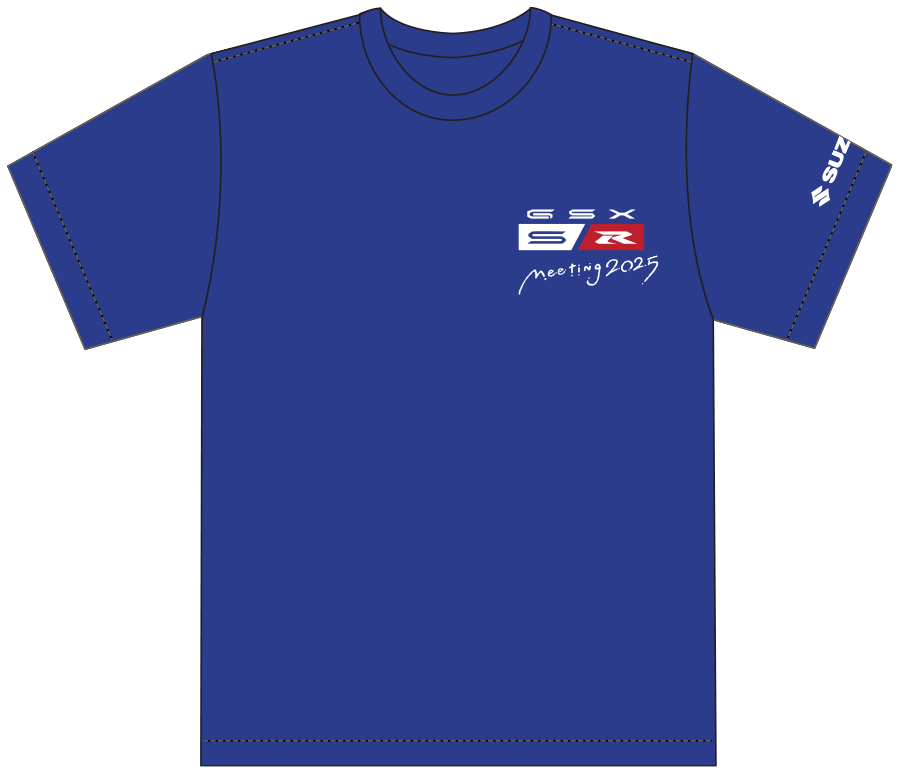 画像: GSX-S/Rミーティング2025 オリジナルTシャツ(ロイヤルブルー)FRONT