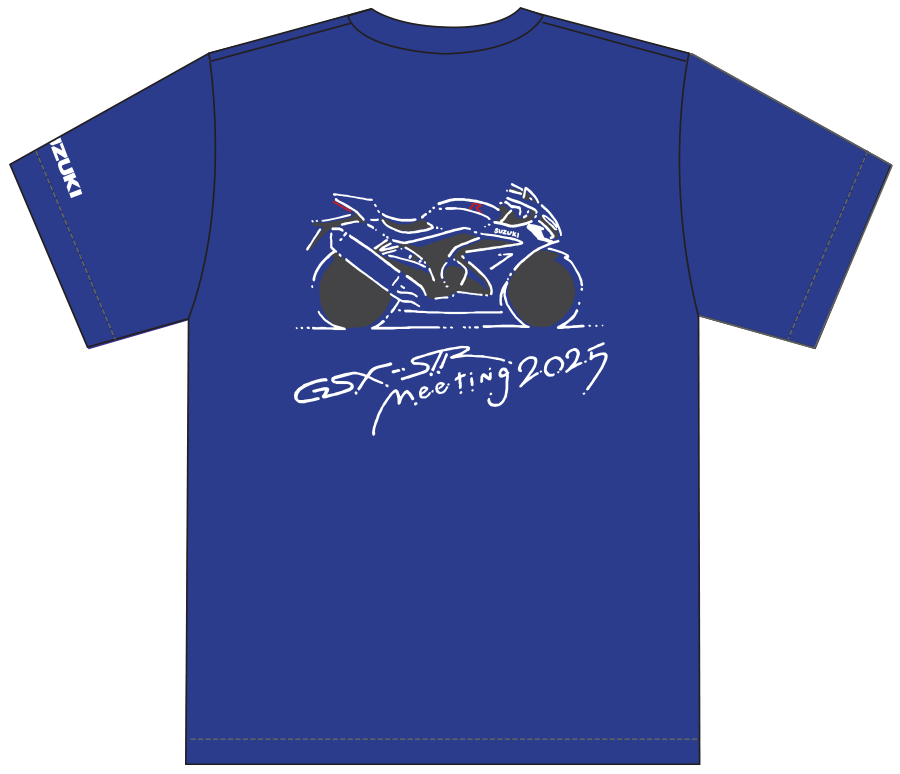画像: GSX-S/Rミーティング2025 オリジナルTシャツ(ロイヤルブルー)BACK