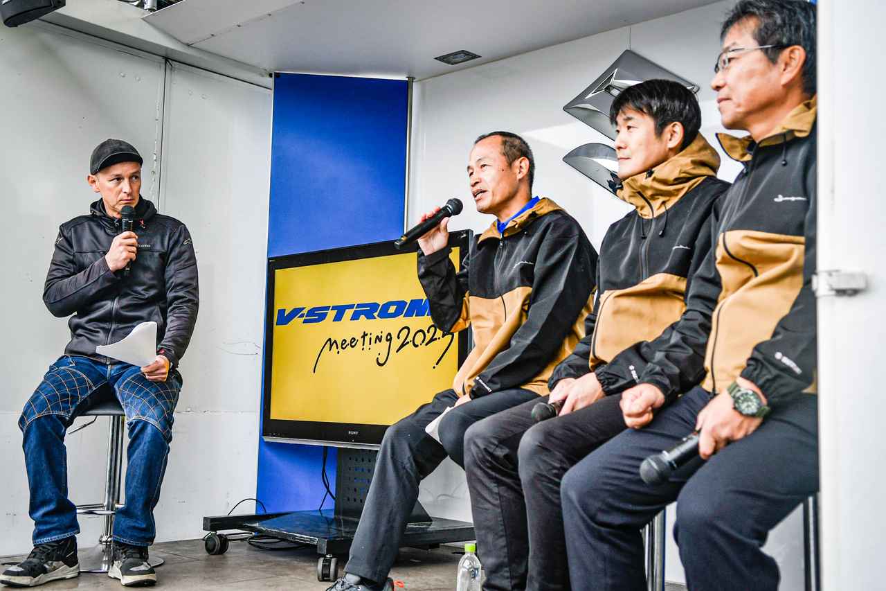 画像2: トークショー第1部はVストロームシリーズ開発者が揃って登壇