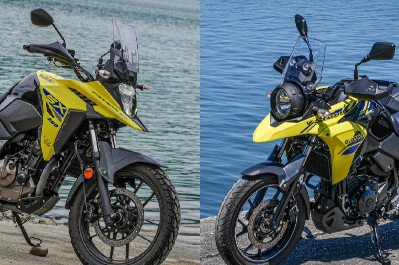 画像: Vストローム250とVストローム250SXの足つき性