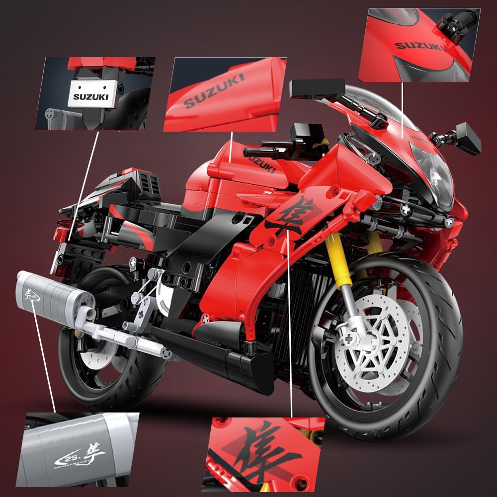 画像4: カタナに続いて『隼』も登場!? 全299ピースで組み立てる『1/6スケール Hayabusaブロック』はスズキ公式ライセンスならではのクオリティ!【寝ても覚めてもスズキのバイク!】