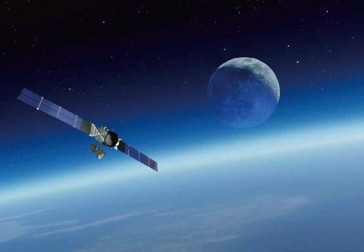 画像: 同一の低軌道上に多数の人工衛星を配置する衛星コンステレーション。自衛隊では高精度の画像を数多く撮影することにより、地上の目標や極超音速ミサイルなどの動きの把握などを目指している （図はイメージ／防衛装備庁ウェブサイトより）