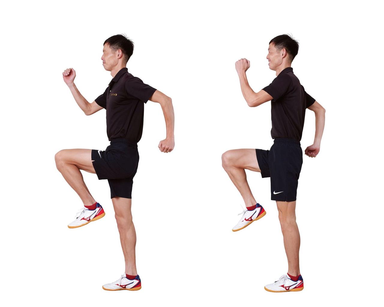 画像: その場足踏み：1秒間に2歩間隔で5分