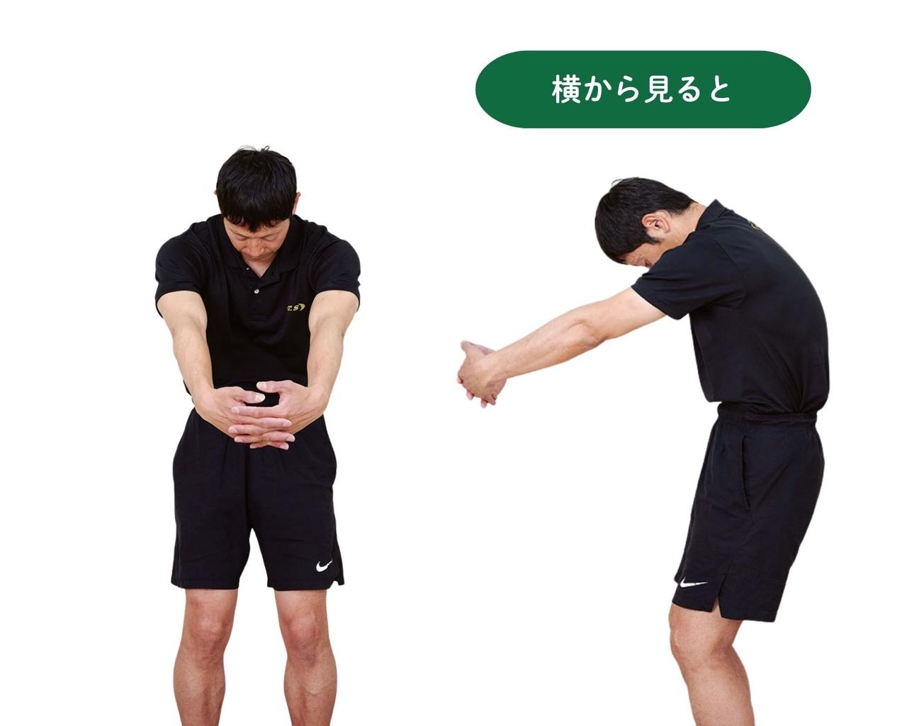 画像: 深部体温を上げる肩甲骨のストレッチ