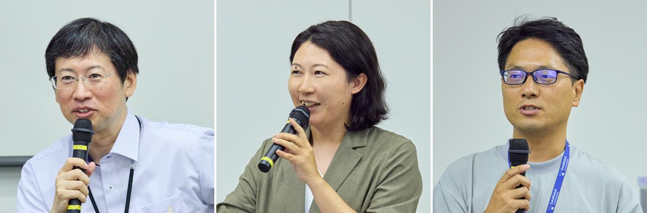 画像: 左からGenerative AIセンター本部長・AIアンバサダー 吉田 順、AIアンバサダー 滝川 絵里、AIアンバサダー 近藤 正勝