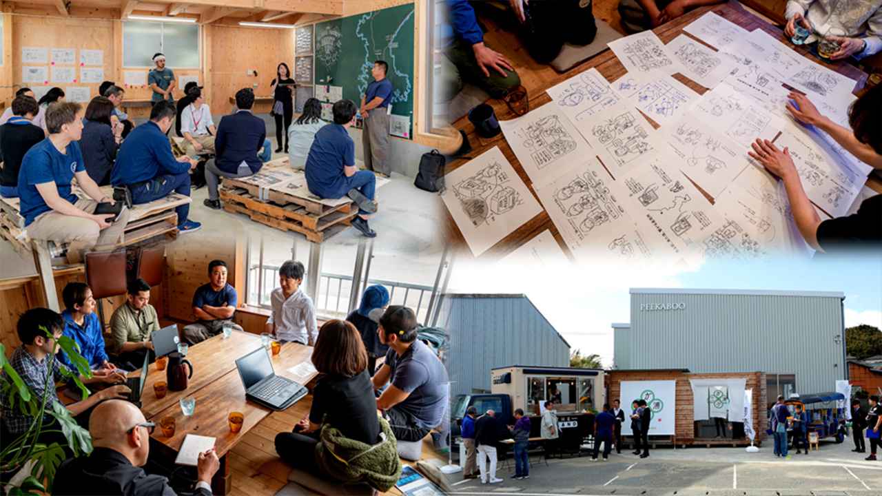 画像: 三浦半島の農家の方々と日立のスタッフによるビジョンデザイン活動の様子