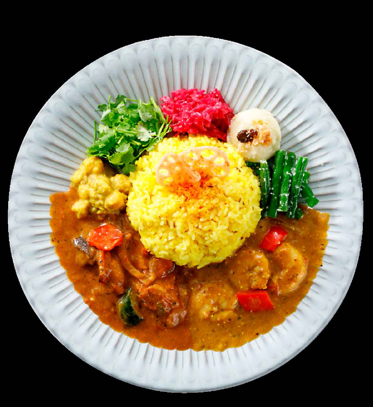 画像: 「スパイスカレー 合いがけ（チキンスパイス＆エビマスタード）」（KITTE大阪店限定）1,980円