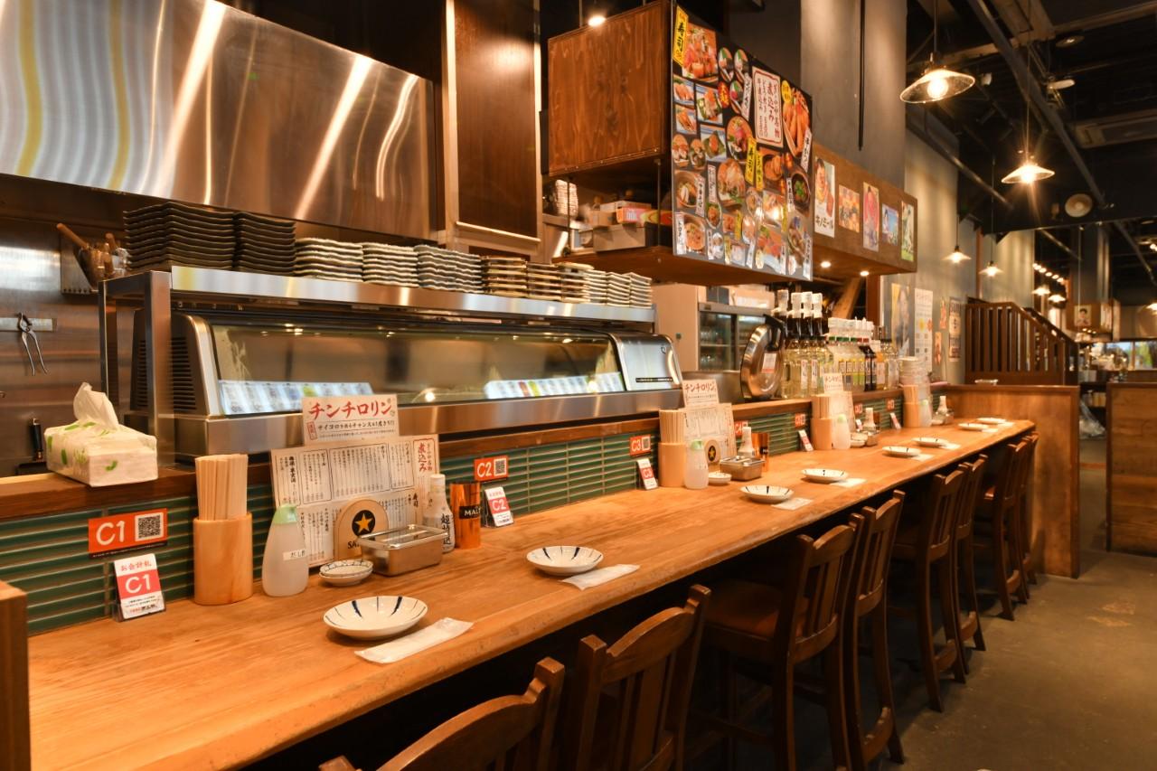 画像: 1階カウンター席