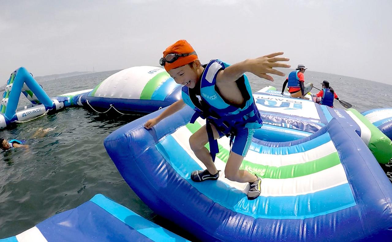 画像3: 【貝塚市】夏に行きたい!大阪屈指の水上アスレチック「二色の浜ウォーターパーク」