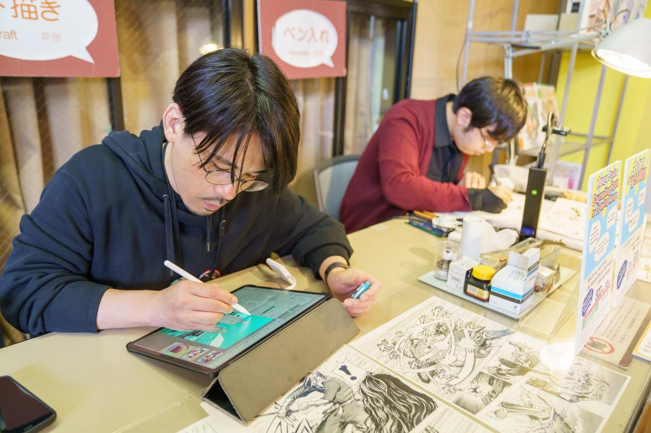 画像: 制作実演「マンガ工房」