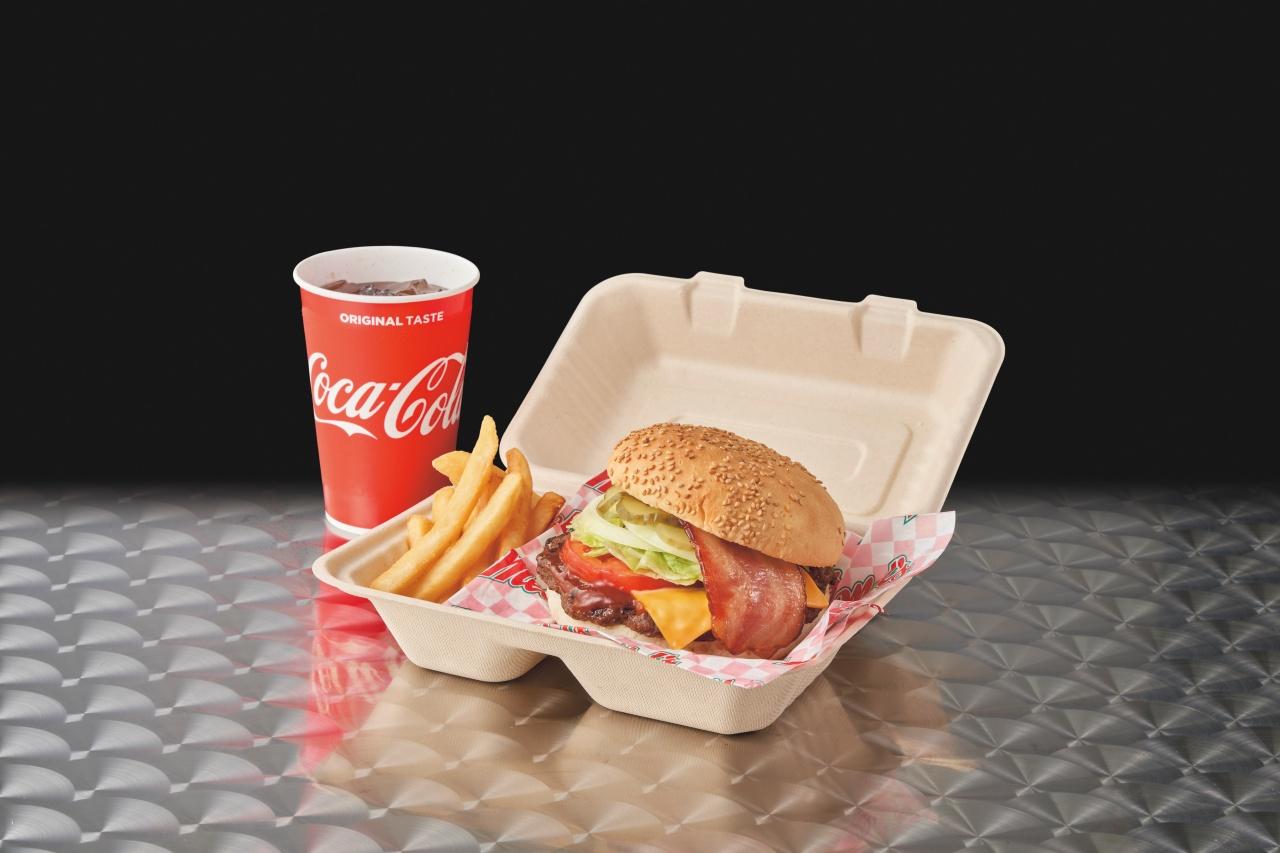 画像: BBQベーコンチーズバーガーセット 2,000円