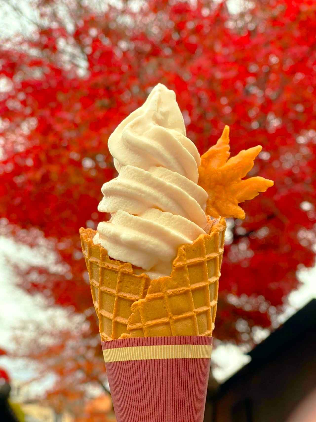 画像: もみじソフトクリーム(600円)