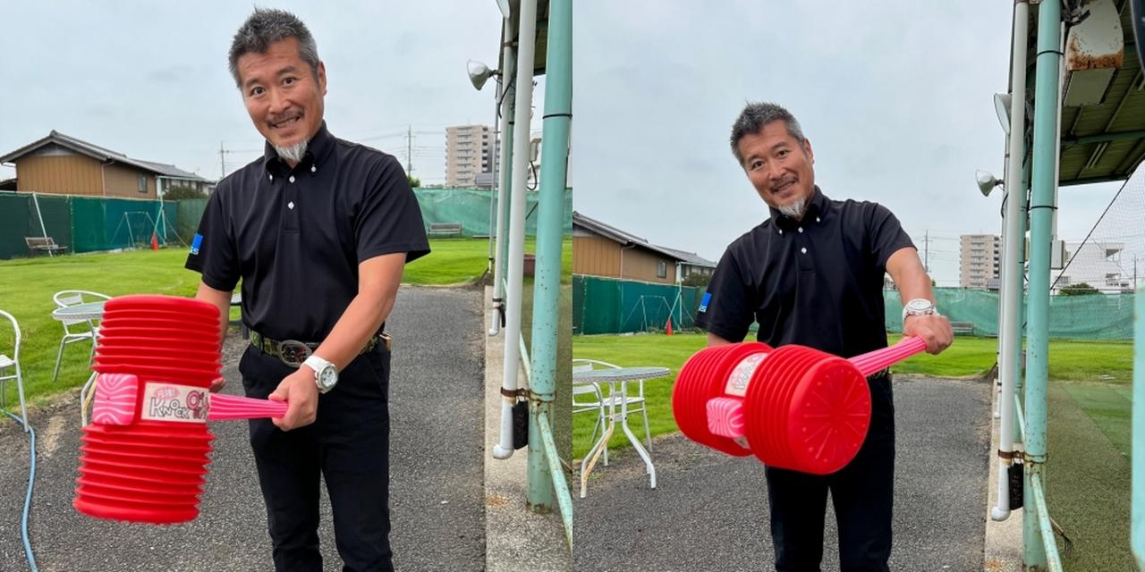 画像: 空手チョップと同じ感じでハンマーをイメージ。イメージできたら左から右へハンマーを叩くと考えてみよう。 これで左手のグリップは完成