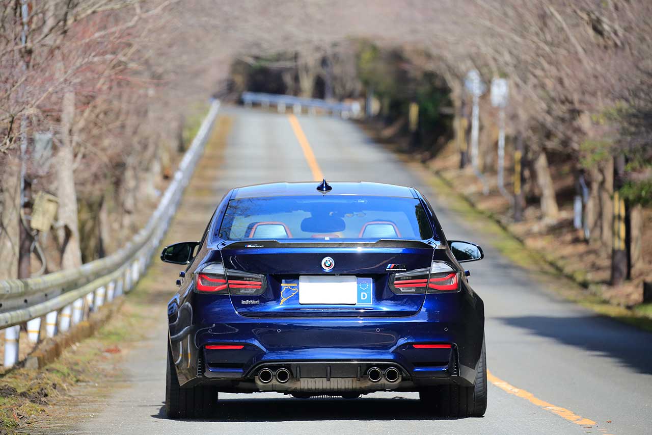 画像: 冬の光を受けて走り去る、希少な色彩を纏ったリアフォルム