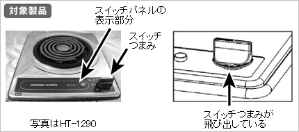 2007年に謹告しましたキッチンユニット用電気こんろについて、まだ改修