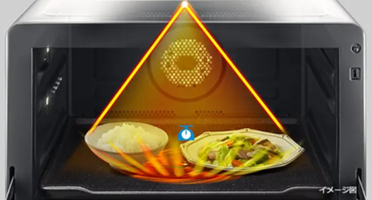 HEALTHY CHEF 1000W オーブン・グリル 特長：焼き蒸し・焼き物 ： 電子レンジ ： 日立の家電品