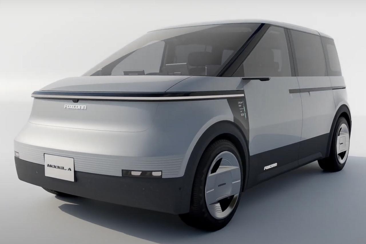 画像: FOXCONNブランドから発表された「モデルA」。日本市場向けのMPVとして開発されている。