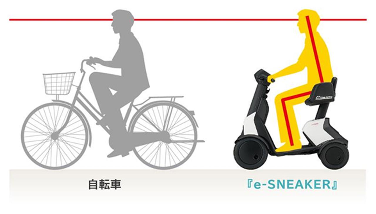 画像: 自転車とほぼ同じ目線の高さになるため、視界を確保している。