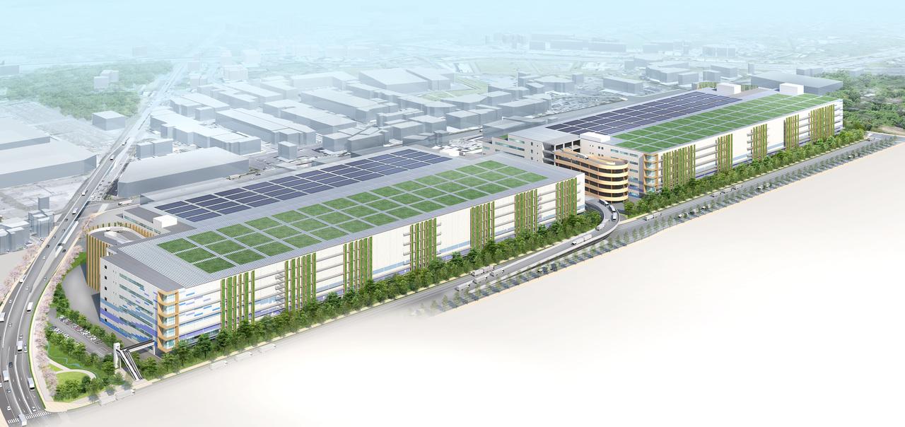 画像: 三菱地所が計画中の次世代基幹物流施設の予想図。