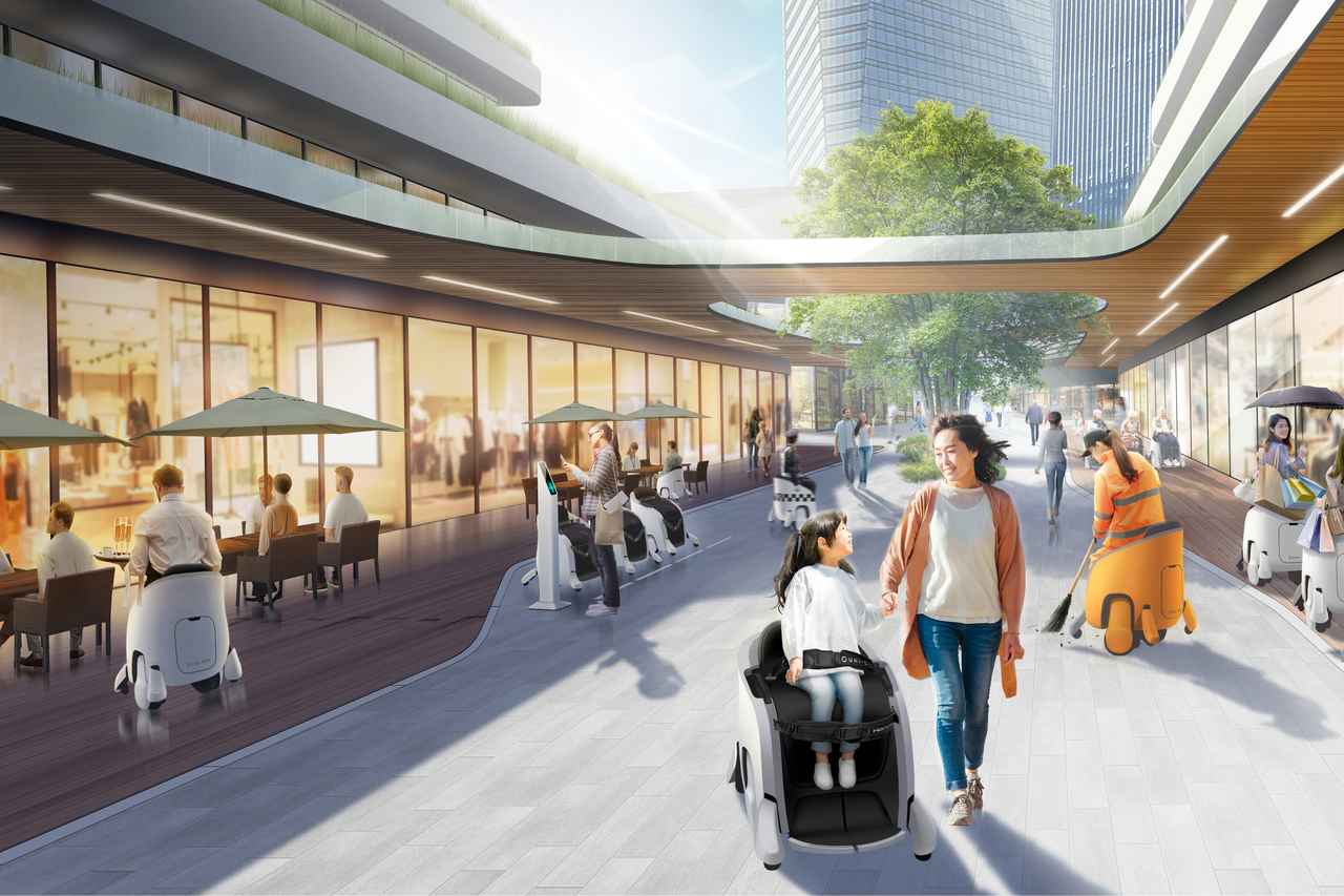 画像: ユニワンの活用イメージ。両手が空くため、幅広いユーザーに快適な移動が提供される。