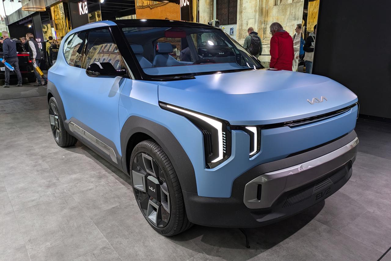 画像: KIAが発表したEV2。すでにEV3からEV9までラインアップする。