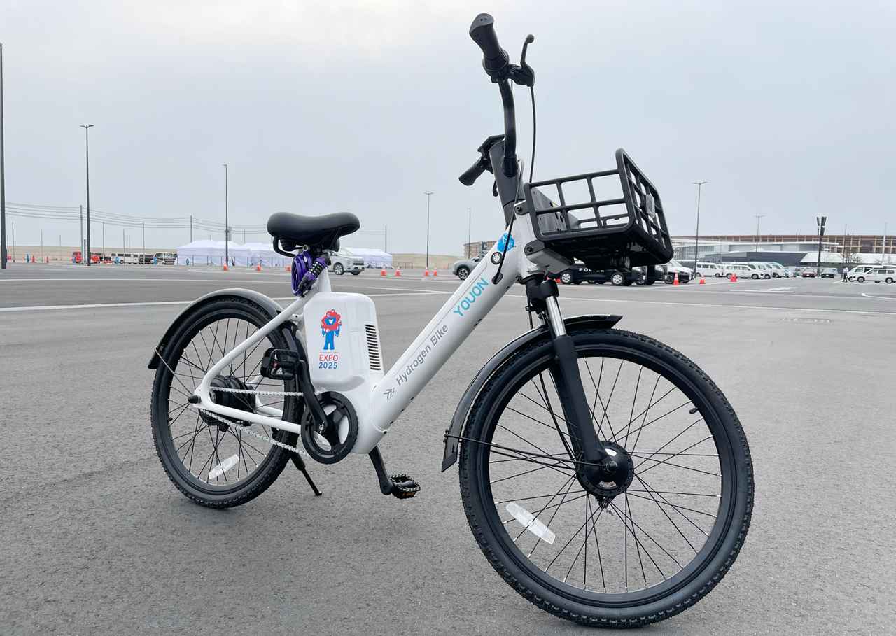 画像: ユーオンの水素活用型電動アシスト自転車は大阪万博で実証実験を行っていた。