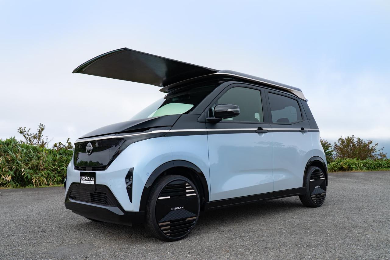 画像: 日産がスライド式ソーラーパネル「あおぞら エクステンダー」を開発。サクラに搭載したプロトタイプはジャパンモビリティショー2025に出展される - スマートモビリティJP