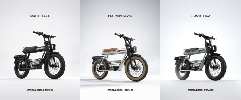 画像: 車体のカラバリ。左からマットブラック、プラチナシルバー、クラシックグレー。