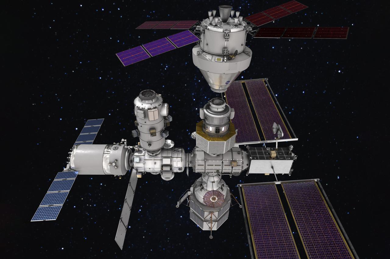 画像: 火星探査にも活用される予定だった月周回宇宙ステーション「ゲートウェイ」は、いったん建設中止されることになった。 提供:NASA