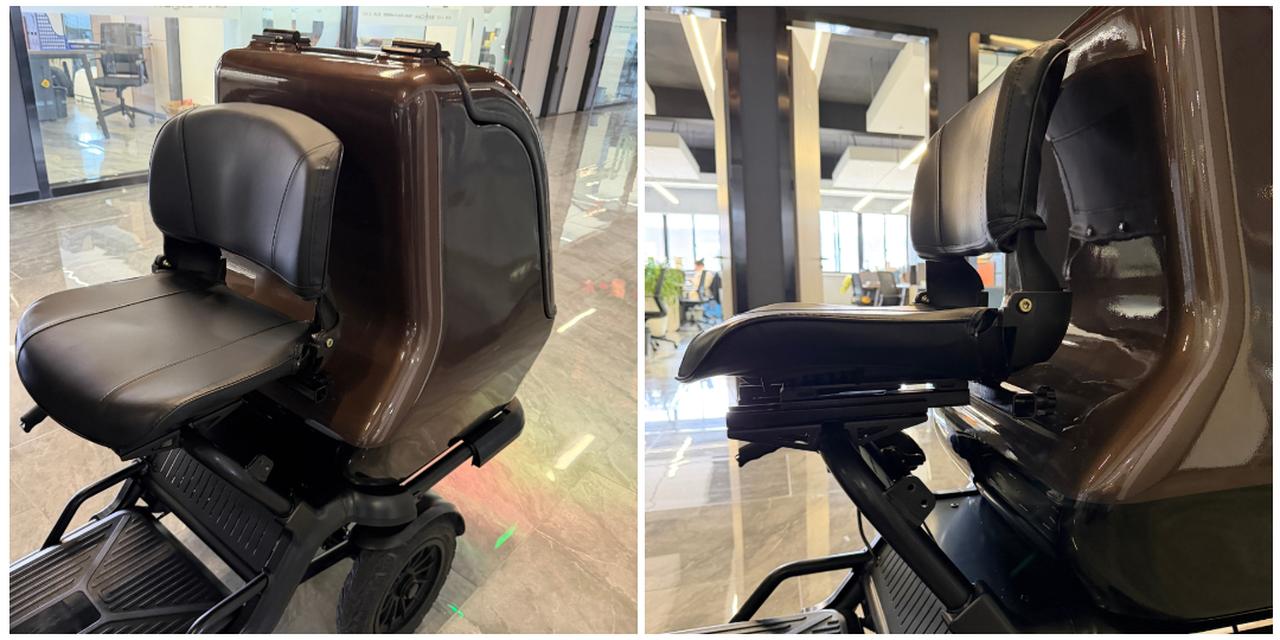 画像: シートポジションは前後に調整できる。