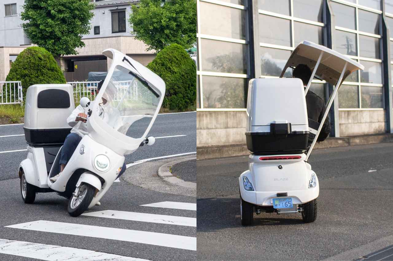 画像: 車体と荷台が分かれたセパレートスイング機構により、荷物積載時でも安定した走行が可能。