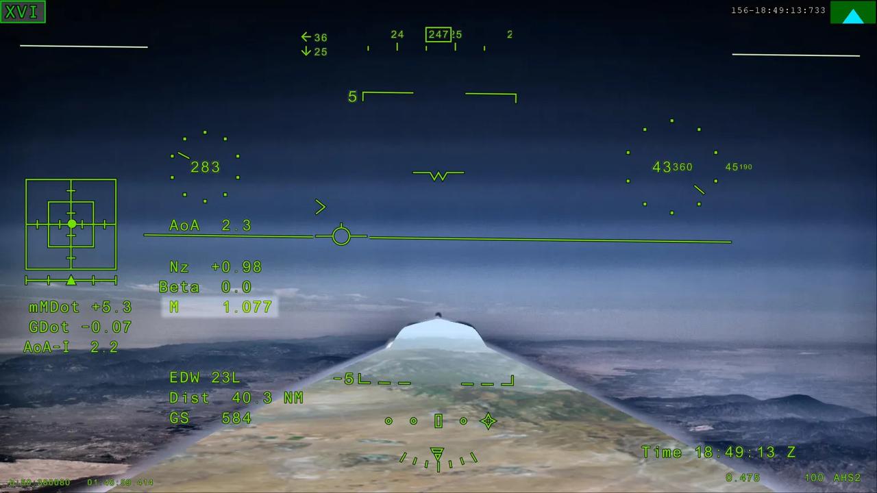画像: 初の超音速飛行時にマッハ1.077を記録した瞬間の計器画面。(画像:NASA)