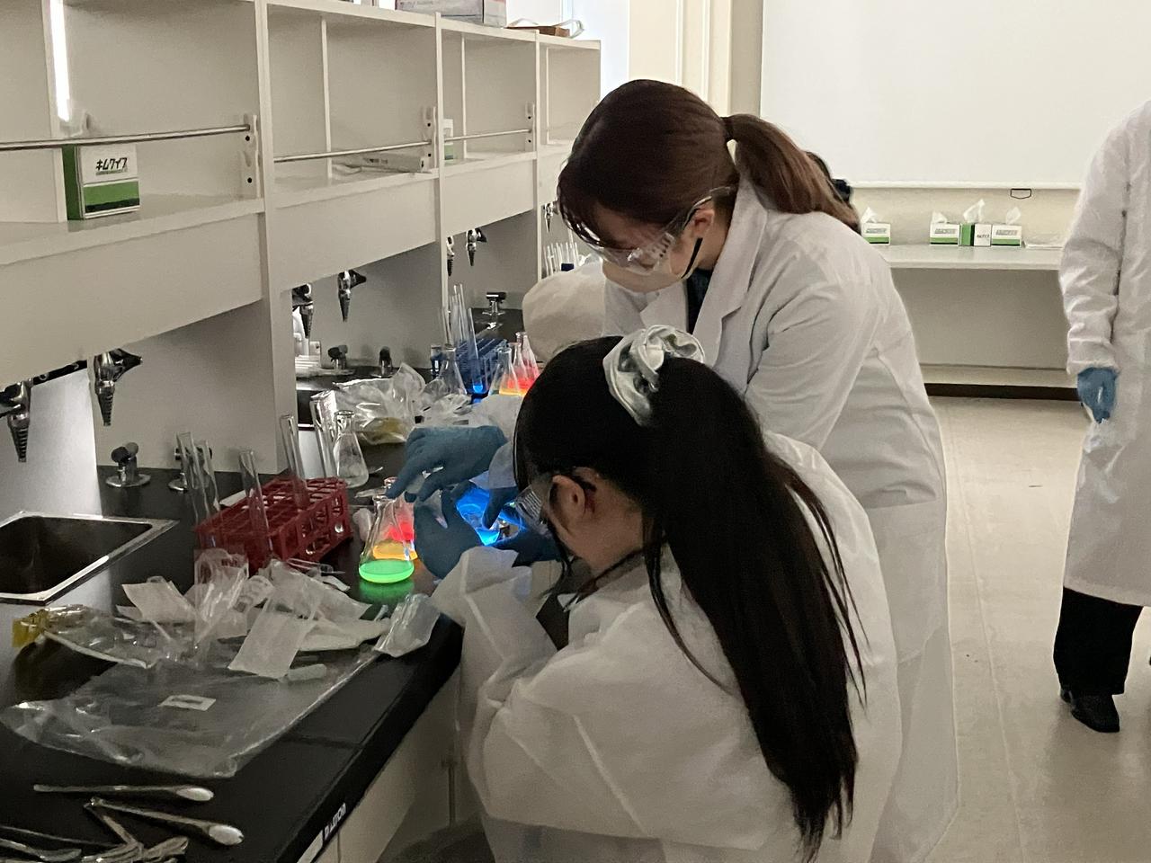 画像: 実験の様子(物質科学工学科)