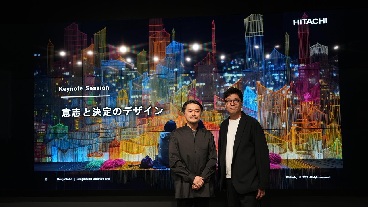 画像: KESIKI,Inc 代表取締役 石川俊祐氏(写真右)、日立製作所 DesignStudio Director 赤司卓也(写真左)